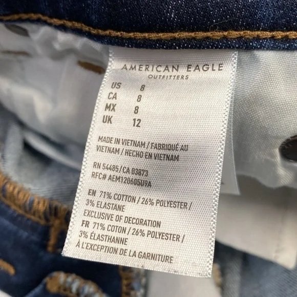 American Eagle Women's High-Rise Shortie Denim Shorts size 8 - Picture 5 of 5